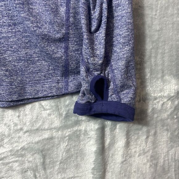Nike Heathered Purple 1/4 Zip Pullover Thumbholes Size XL - Picture 4 of 10